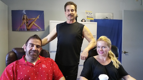 Sylvia Vargas, Ben Samimi, visit Dr. Fitness USA at Body Design Formula studio in Los Angeles, CA
