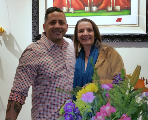 Batista Gremaud, Fabio Napoleoni at gallery opening